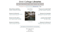 Desktop Screenshot of library.dinecollege.edu