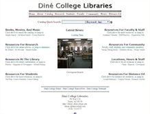 Tablet Screenshot of library.dinecollege.edu